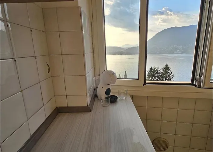 Sunset Balcony Panoramic View In Apartment *