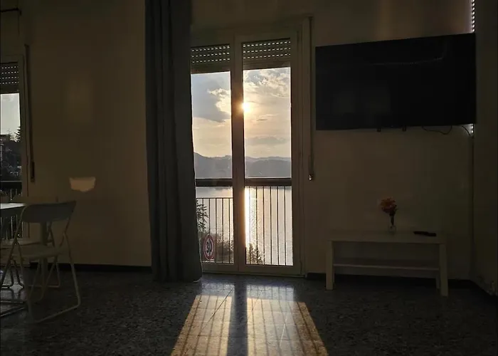 Sunset Balcony Panoramic View In Apartment Blevio